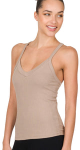 Only For You Ribbed Crop Cami