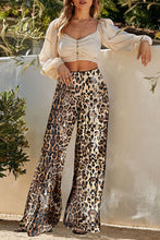 Wide Leg Leopard Sequined Pants