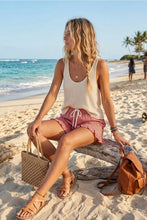 It Girl Checkered Shorts - Red
