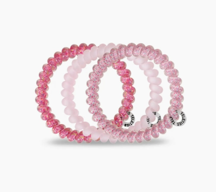 Teleties Small Made Me Blush Hair Coils (3 pack)
