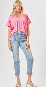 Ready For Anything Lizzy Top - Neon Pink