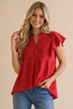 Be Carefree Pintuck Top - Red