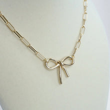 Bow Paper Clip Necklace