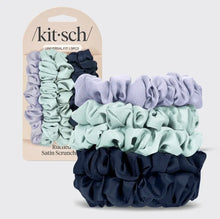 Ruched Satin Scrunchies - Garden Party