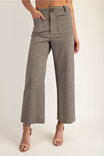 Houndstooth Straight Leg Pants