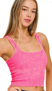 Kelly Ribbed Padded Bra Tank