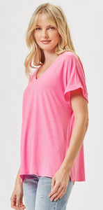 Ready For Anything Lizzy Top - Neon Pink