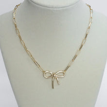 Bow Paper Clip Necklace