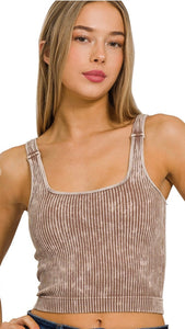 Kelly Ribbed Padded Bra Tank