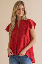 Be Carefree Pintuck Top - Red