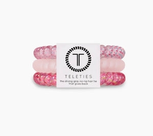 Teleties Small Made Me Blush Hair Coils (3 pack)