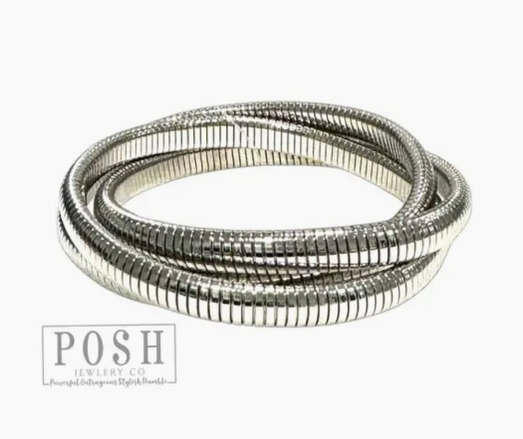 Flex Snake Chain Bracelet - Silver