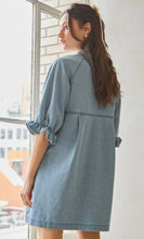 Washed Denim Shirt Dress