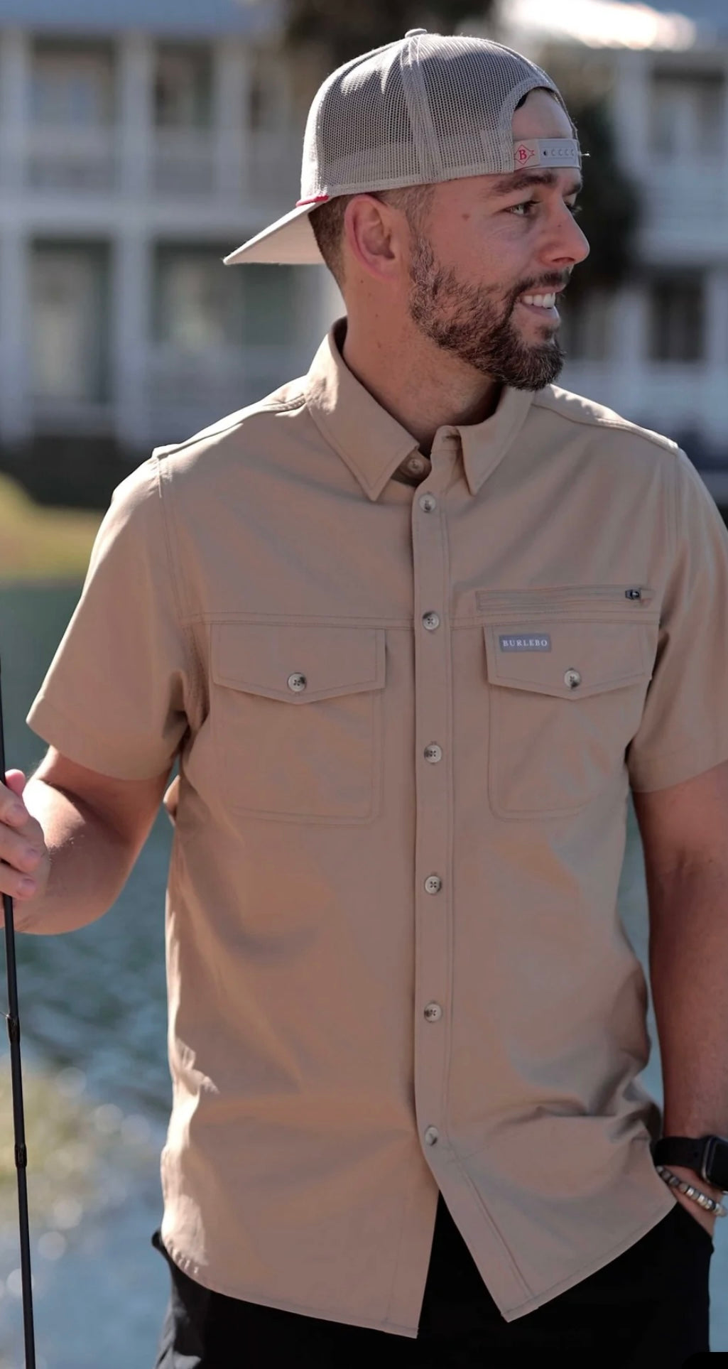 Burlebo Performance Fishing Shirt - Cobblestone