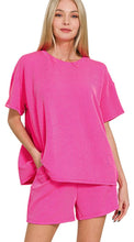 Zenana Corded Rib SS Shirt + Short Set