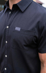 Performance Button Up - Heather Black