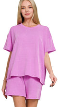 Zenana Corded Rib SS Shirt + Short Set