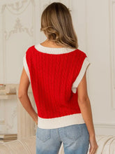 Sweet On You Cable V Neck Sweater Vest