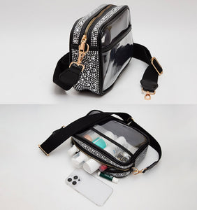 Bling Studded Clear Crossbody