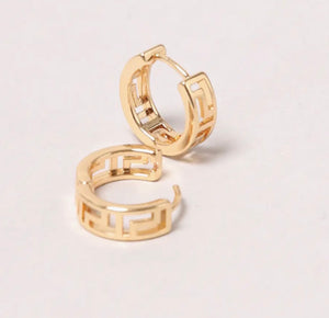 Geo Carved Earrings