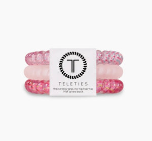 Teleties Small Made Me Blush Hair Coils (3 pack)