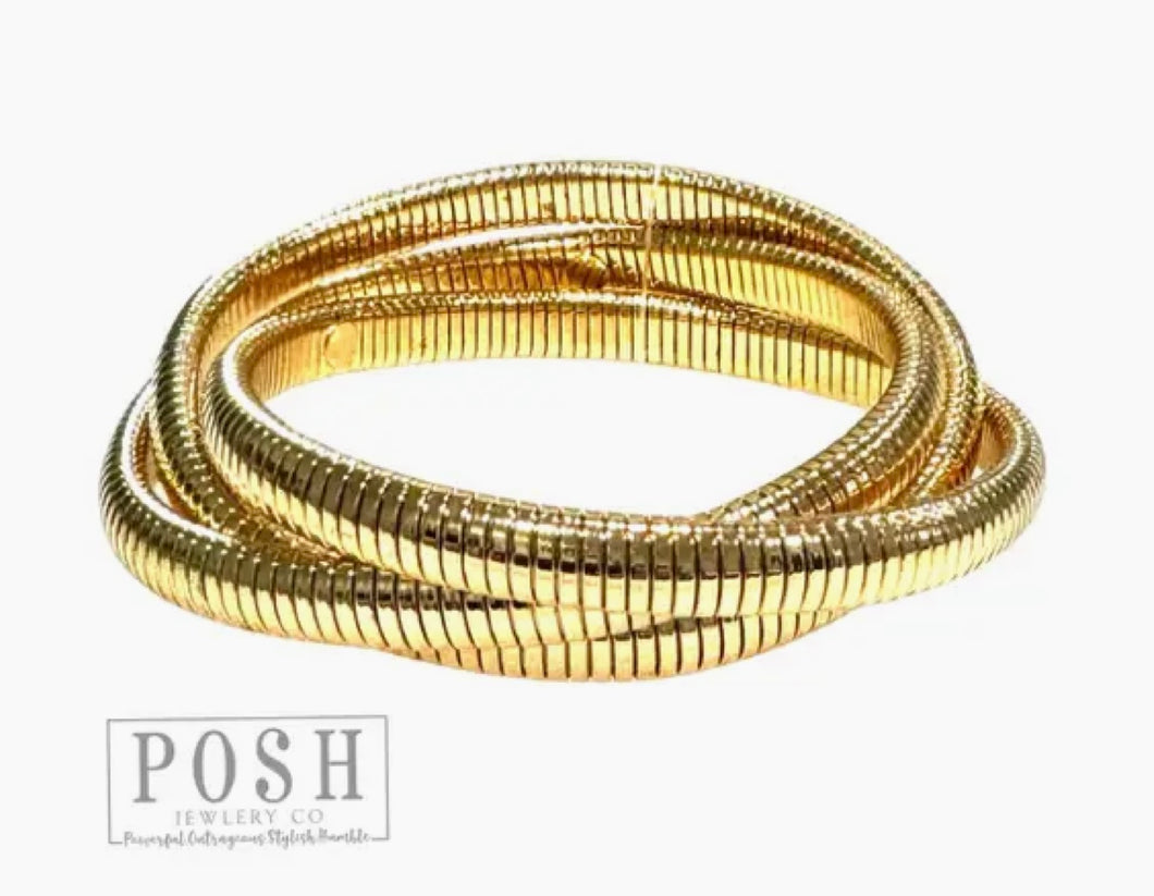 Flex Snake Chain Bracelet - Gold
