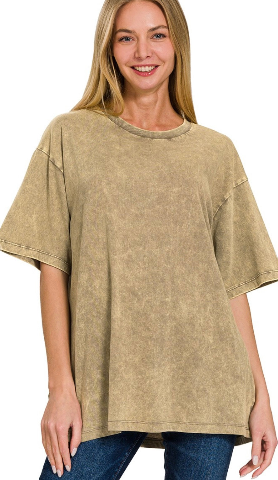 Kailee Acid Wash SS Top