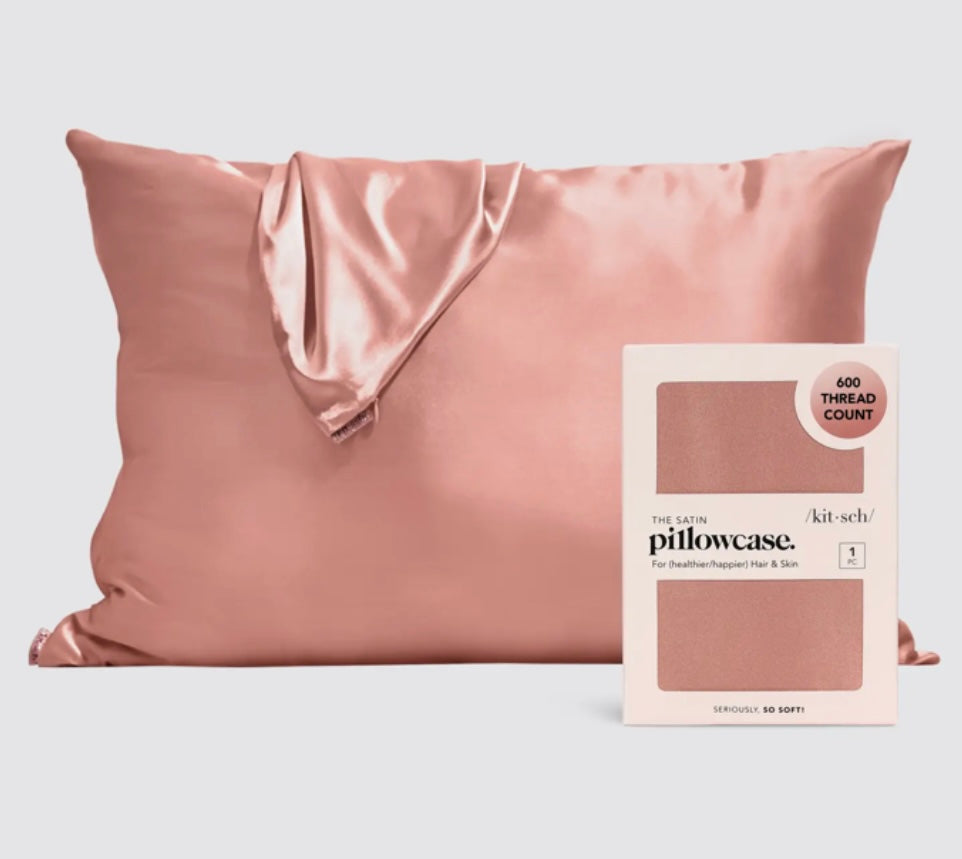 Kitsch Satin Pillowcase-Terracotta