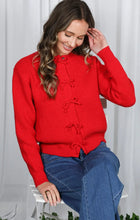 Give Me Sass Bow Cardigan - Red