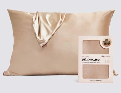 Kitsch Satin Pillowcase-Champagne
