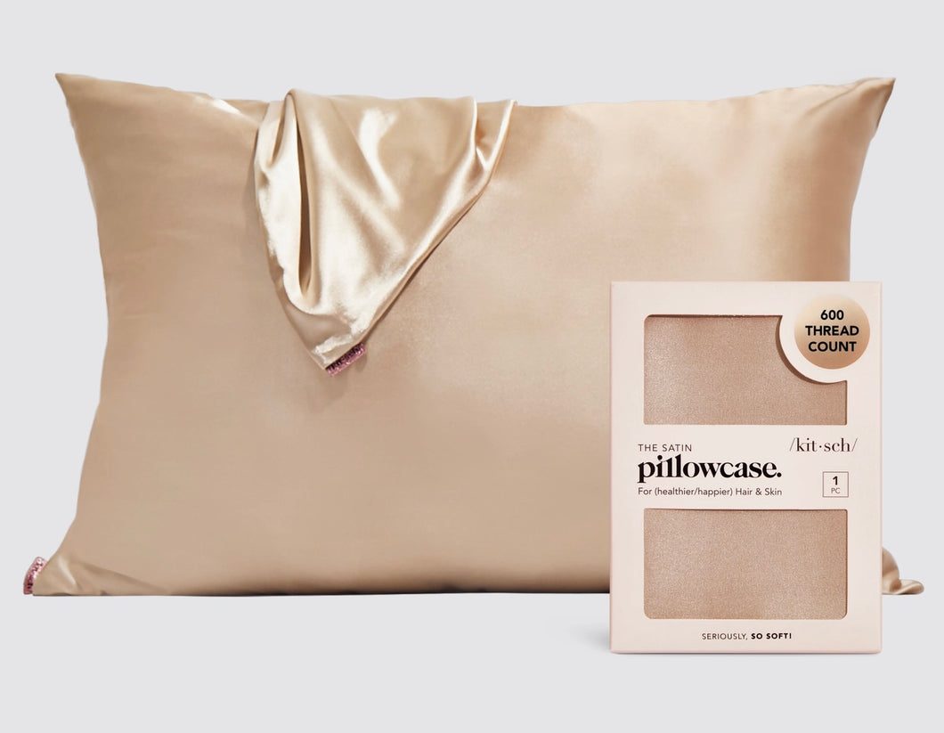Kitsch Satin Pillowcase-Champagne