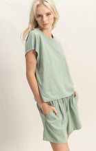 Cool Summer Vibes Short Set - Sage