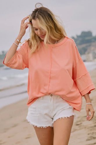 Summer Sunset Acid Washed Top