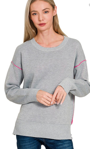 Double the Warmth Contrast Sweater