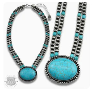 Western 2-Strand Bead/Stone NK-TQ
