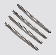 Rhinestone Bobby Pins 4 Pc - Hematite