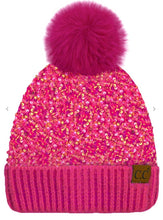 CC Sequin Pom Pom Beanie