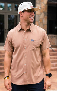 Performance Button Up - Desert Tan