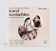 Kitsch Microfiber Towel Scrunchies - Terracotta Checker