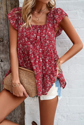 Summer Fling Ditsy Floral Top