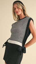 Striped Side Tie Sweater Vest