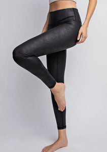 PU Chintz Full Length Leggings