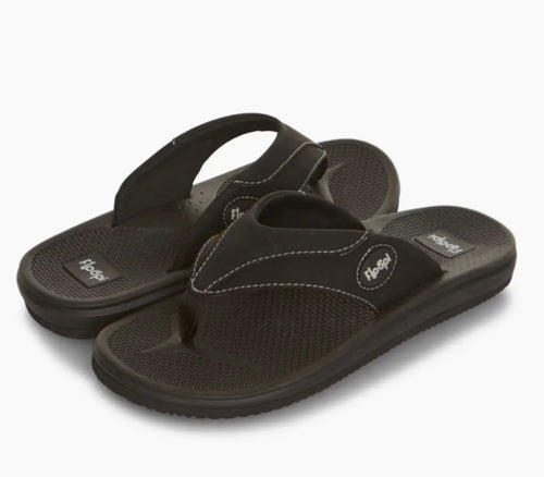 Men’s Michael Vegan Leaather Flip Flop - Black