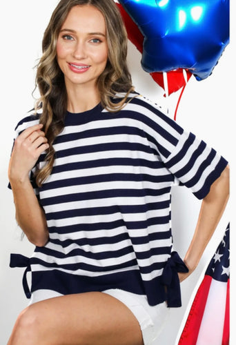 Tied to Perfection Sweater - Navy