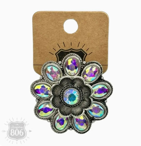 Flower Ring - Silver/AB