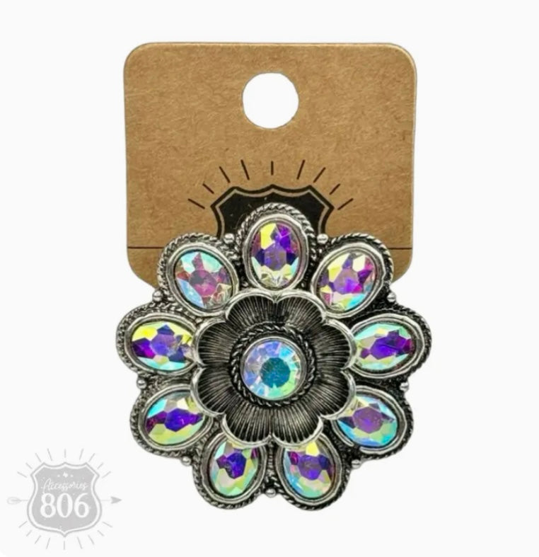 Flower Ring - Silver/AB