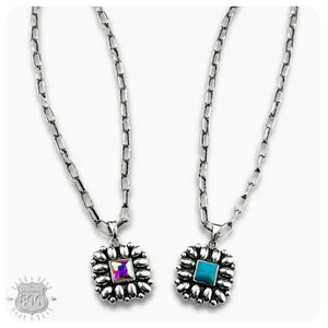 Western Silver & Stone Necklace