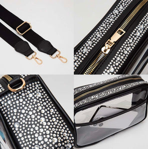Bling Studded Clear Crossbody