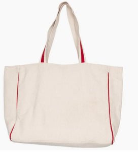 Baseball Smiley Face Oversized Tote