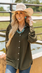Truly Blessed Button-Up Top
